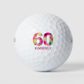 Golfbal 60 jaar douane golfbal 60e verjaardag golfballen (Voorkant)