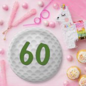 Golfbal 60e Verjaardagspapier Bord (Feest)