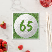 Golfbal 65e verjaardag servetten (Insitu)