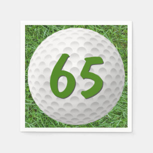 Golfbal 65e verjaardag servetten