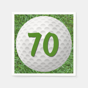 Golfbal 70e verjaardag servetten