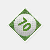 Golfbal 70e verjaardag servetten (Hoek)