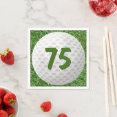 Golfbal 75e verjaardag servetten (Insitu)