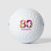 Golfbal 80 jaar douane golfbal 80e verjaardag golfballen (Voorkant)