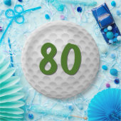 Golfbal 80e Verjaardagspapier Bord (Feest)