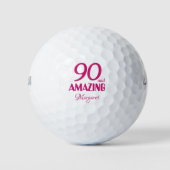 Golfbal 90 jaar douane golfbal 90e verjaardag golfballen (Voorkant)
