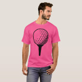 Golfbal aan t-shirt (Voorkant volledig)