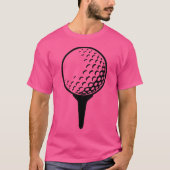 Golfbal aan t-shirt (Voorkant)