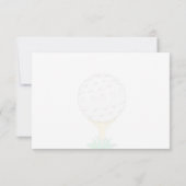 Golfbal aangepaste monogram eenvoudige notitiekaartje (Achterkant)