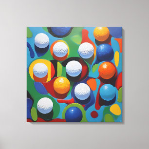 Golfbal Abstract Canvas Afdruk