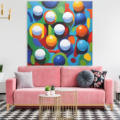 Golfbal Abstract Canvas Afdruk (Insitu (Woonkamer))