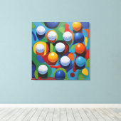 Golfbal Abstract Canvas Afdruk (Insitu (Houten vloer))
