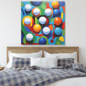 Golfbal Abstract Canvas Afdruk (Insitu (Slaapkamer))