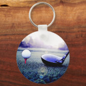 Golfbal & Bat Sleutelhanger (Voorkant)