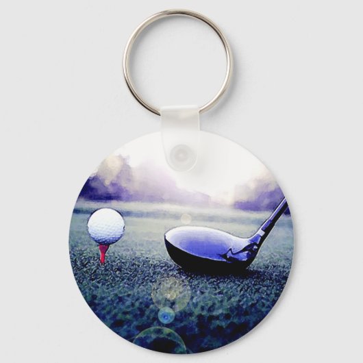 Golfbal & Bat Sleutelhanger (Voorkant)