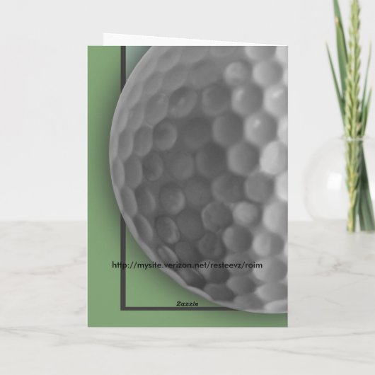 Golfbal Bedankkaart (Achterkant)