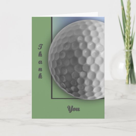 Golfbal Bedankkaart (Voorkant)