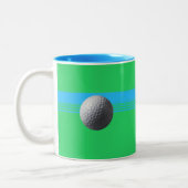 Golfbal blauw tweetonige mok (Links)