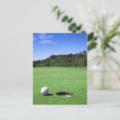 golfbal briefkaart (Staand voorkant)