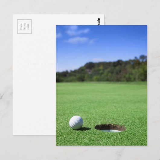 golfbal briefkaart (Voorkant / Achterkant)