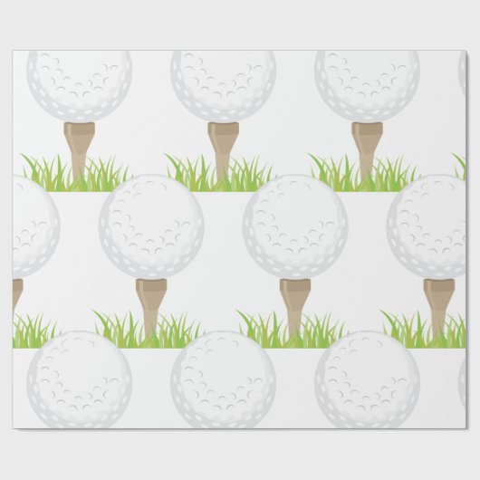 golfbal cadeaupapier (Vlak)
