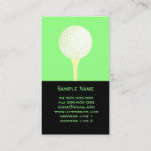 Golfbal Custom dubbelzijdig groen en zwart Visitekaartje (Achterkant)