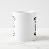 Golfbal Custom Happy Face & Gepersonaliseerde Teks Grote Koffiekop (Voorkant)