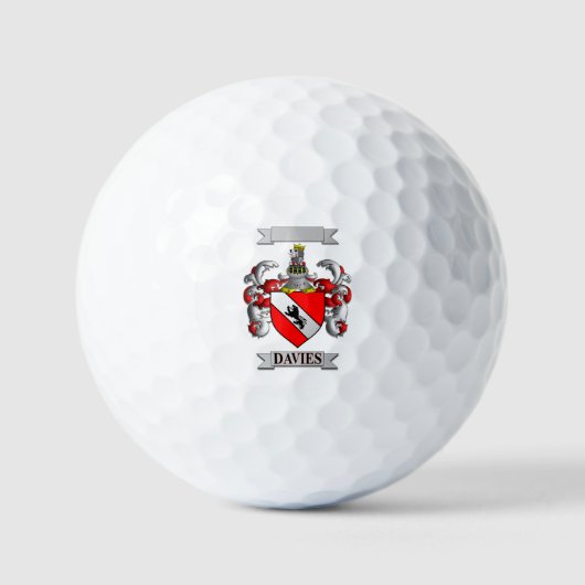 Golfbal Davies Britse Achternaam Schild Golfballen (Voorkant)