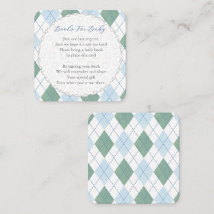 Golfbal Diamantprint Luierraffle Baby Shower Informatiekaartje