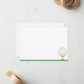 Golfbal Eenvoudige Blanco Notitiekaartje (Voorkant / Achterkant in situ)