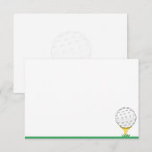 Golfbal Eenvoudige Blanco Notitiekaartje (Voorkant / Achterkant)