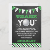 Golfbal elke leeftijd Verjaardag Bedankkaart (Voorkant)