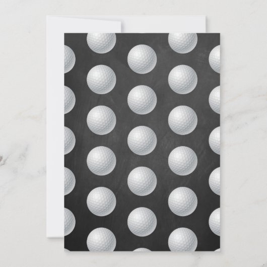 Golfbal elke leeftijd Verjaardag Bedankkaart (Achterkant)