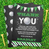 Golfbal elke leeftijd Verjaardag Bedankkaart