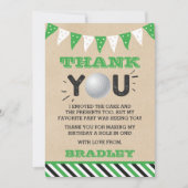 Golfbal elke leeftijd Verjaardag Bedankkaart (Voorkant)