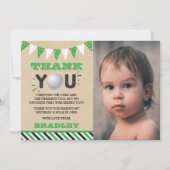 Golfbal elke leeftijd Verjaardag Foto Bedankkaart (Voorkant)