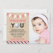 Golfbal elke leeftijd Verjaardag Foto Bedankkaart (Voorkant)