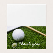 Golfbal en bloem Bedankt vouwkaart Kaart (Buitenkant ongevouwen)