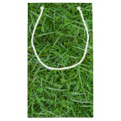 Golfbal en Club op gras verjaardag Klein Cadeauzakje (Achterkant)