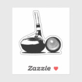 Golfbal en clubsporten sticker (Vel)