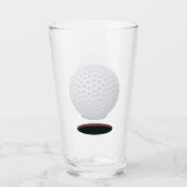 Golfbal en gat Drink glas (Voorkant)