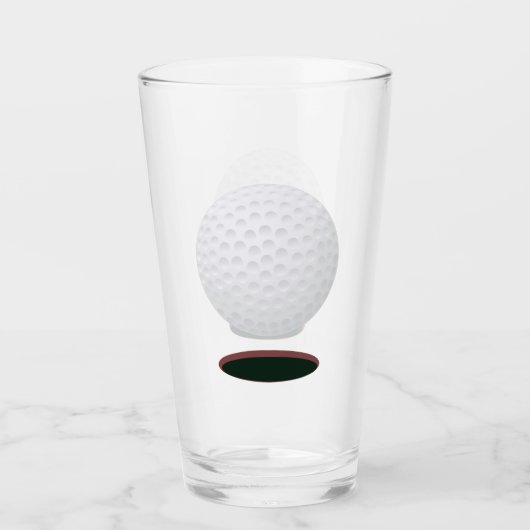 Golfbal en gat Drink glas (Voorkant)