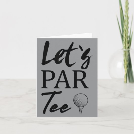 Golfbal en golfen laten par kaart (Voorkant)