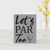 Golfbal en golfen laten par kaart (Gele Bloem)