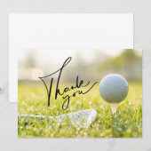 Golfbal en IJzer op groen Bedankkaart (Voorkant / Achterkant)