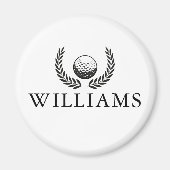 Golfbal en krans Douanenaam Magneet (Voorkant)