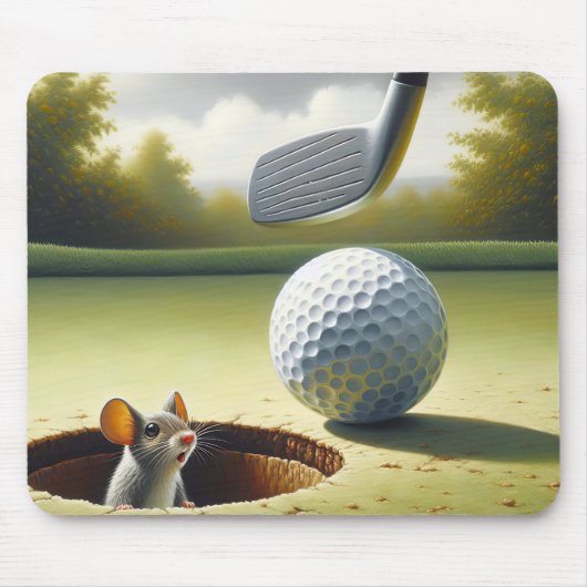Golfbal en muis muismat (Voorkant)