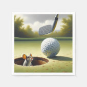 Golfbal en muis servet (Voorkant)