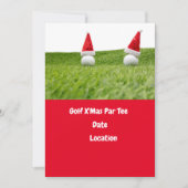 Golfbal en Santa Hat voor kerstfeestdag Golf Kaart (Voorkant)