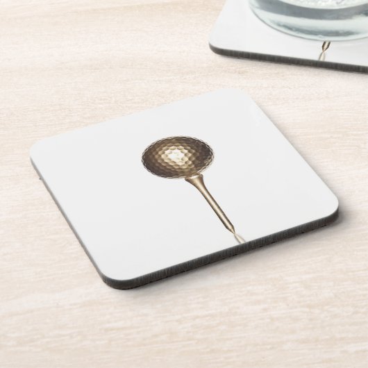 Golfbal en t-shirt bier onderzetter (Linkerzijde)